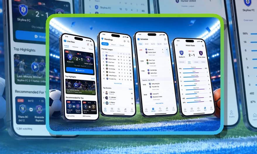 九游体育 APP 体育直播入口示意